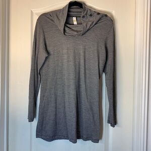 Lole Relaxed Tunic Top with Buttoned Cowl Neck –‎ Canadian Brand